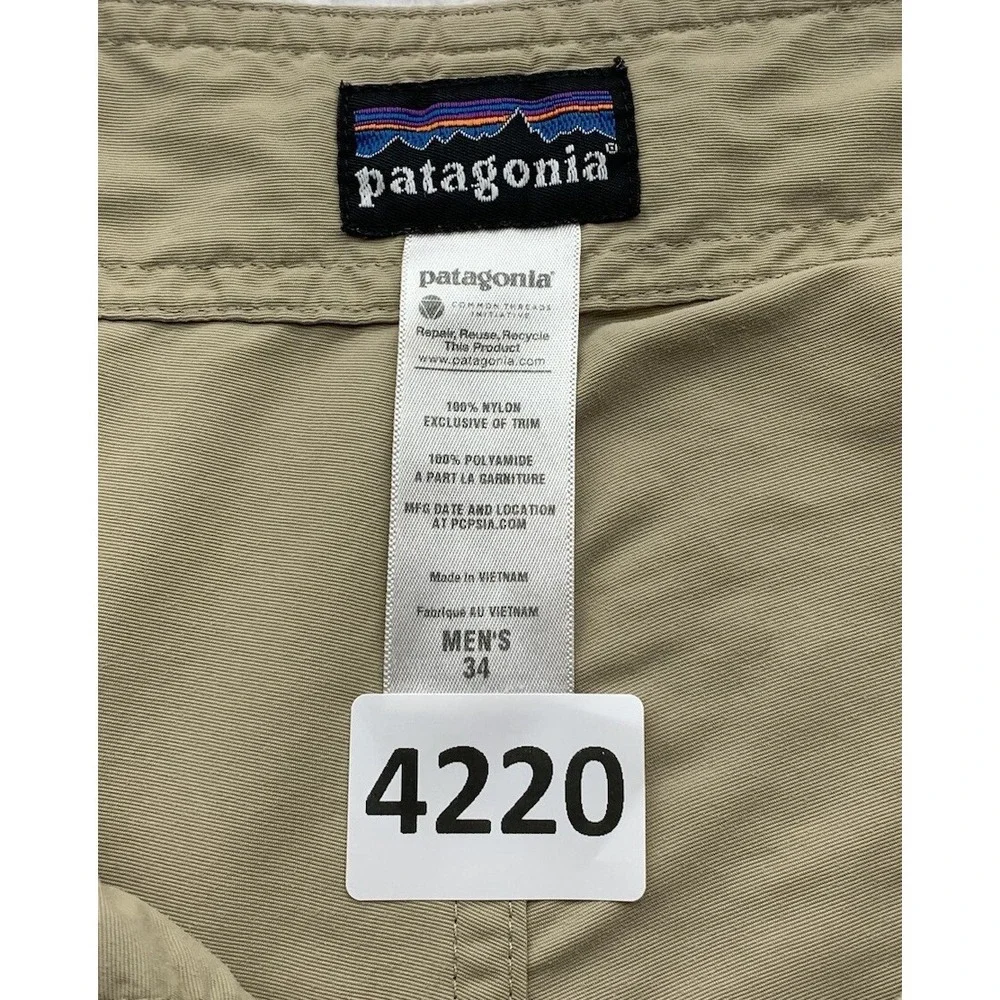 Patagonia Journeyman Cargo Shorts Mens 34 Tan Khaki 8